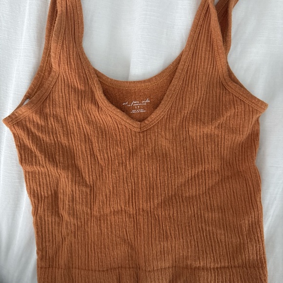 Urban Outfitters Tops - Ribbed Orange Tank Top
